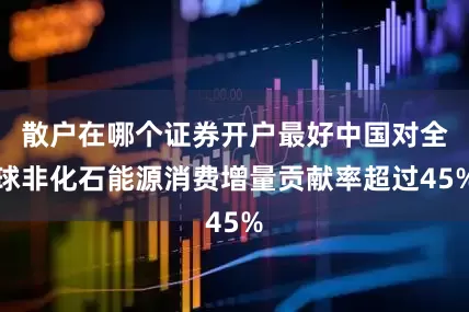 散户在哪个证券开户最好中国对全球非化石能源消费增量贡献率超过45%